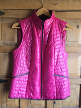 Talbots Womens Hot Pink Puffer Down Vest Size Medium Petite MP - $25.00