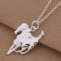 New charms nice 925 Silver fashion noble women classic Horse pendant Nec... - $7.30