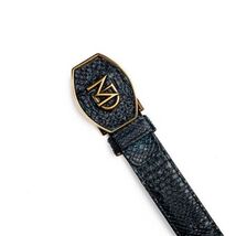 Arkansas Genuine Snake Western Belt Black / Blue image 2