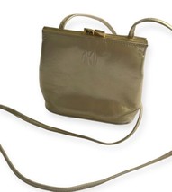 Vintage Ann Klein For Oroton Smaller Gold Leather Cross-Body Handbag Purse, Bo Ho - £12.56 GBP