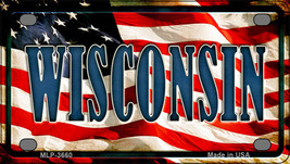 Wisconsin US Flag Novelty Mini Metal License Plate Tag - $14.95