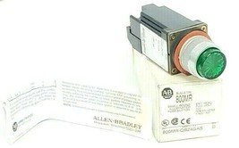 NIB ALLEN BRADLEY 800MR-QB24GAS PUSH BUTTON 24V GREEN LENS SER. D - £99.11 GBP