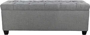 Diamond Tufted Ottoman/Bedroom Bench With Shoe Storage, 20&quot; X 54&quot; X 18&quot;,... - $665.99