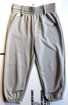 Adidas Climalite Gray Baseball Pants Youth S W=11" L=24" Elastic WAIST/CUFF Nice - $14.25