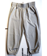 ADIDAS CLIMALITE GRAY BASEBALL PANTS YOUTH S W=11&quot; L=24&quot; ELASTIC WAIST/C... - $13.48