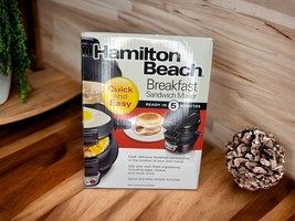 Hamilton Beach Quick &amp; Easy Breakfast Sandwich Maker Black  #25477 - £20.27 GBP