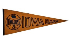 Iowa Oaks Vintage Minor League Baseball Pennant Des Moines AAA 1970&#39;s - £34.81 GBP