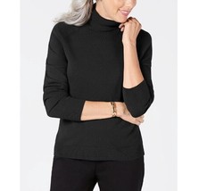 Karen Scott Womens Plus 3X Black Turtleneck Luxsoft Sweater NWT AI85 - £17.71 GBP