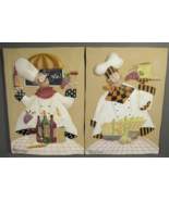 Plaques Wall Hanging Jolly Chefs 4.5&quot; x 6.5&quot; Raised 3D Design Hard Resin... - £12.59 GBP