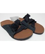 Chaco Lowdown Slide Size US 9 M EU 42 Men&#39;s Leather Sandals Black JCH108619 - $83.69 CAD
