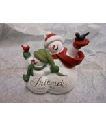 Crossroads &quot;Friends Make The Season Merry! Snowmen&quot; Figurine 4X4&quot; NEW - $417.26 MXN