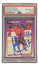 Michel Goulet Unterzeichnet 1991 Rillen #201 Chicago Blackhawks Hockey Card PSA - £30.17 GBP