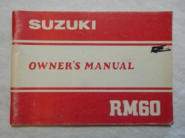 1983 Suzuki RM60 Owner's manual operator RM 60 repair guide - $13.85