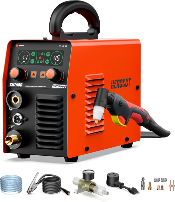 110V/220V Plasma Cutter CUT45D, High Frequency 50/60Hz IGBT Inverter Air... - $265.53