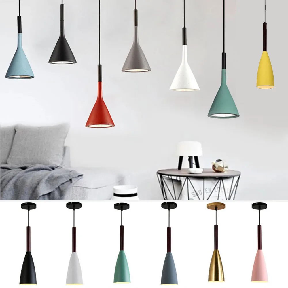 Modern Nordic Pendant Lights Multicolor Minimalist Hanging Lamps 3 Heads... - $24.41+