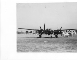 Vintage Airplane Photo Military Aircraft Jet Fighter Bomber on the Groun... - $7.99