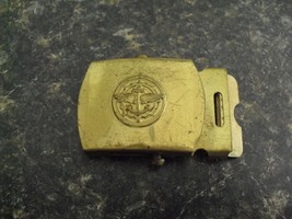 Cool Vintage Solid Brass US Navy Belt Buckle 1 7/8&quot; Wide - £14.80 GBP