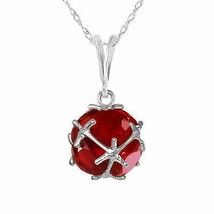 4.90 Carat 14K Solid White Gold Ruby Gemstone Necklace Jewelry Royal 14&quot; - 24&quot;  - £398.07 GBP