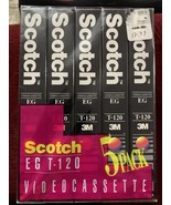 Scotch High Standard T-120 EP 6 Hour Video Cassette Tapes VHS 5 Pack Sea... - $17.57 CAD