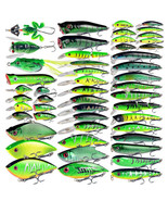 LINGYUE Bass Fishing Lures Kit Set Topwater Hard Baits Minnow Crankbait ... - $140.36