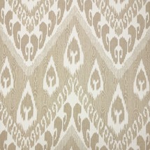 KRAVET VARI SANDSTONE BEIGE IKAT GEOMETRIC 100% LINEN MULTIU FABRIC BY Y... - £28.15 GBP