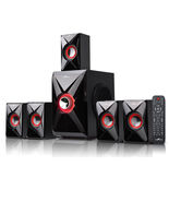 beFree Sound 5.1 Channel Bluetooth Surround Sound Speaker System in Orange - $75.58