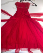TEEZE ME SMALL SPAGHETTI STRAP DRESS RED PROM WEDDING QUINCE FORMAL SEXY... - $34.05