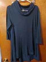 Joan Vass Studio Cut &amp; Sew Knits Cowl Neck Top Women’s Size L #k122 - $8.00