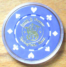 (1) Smith &amp; Wesson Poker Chip Golf Ball Marker - Blue - £6.21 GBP