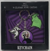 Disney Tim Burton&#39;s Nightmare Before Christmas Jack Sally Zero Keychain - $364.70 MXN