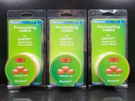 (3) Monarch Pricemarking Labels Packs Fits Garvey 22-8 1 Line Labeler Lot NEW - $44.54
