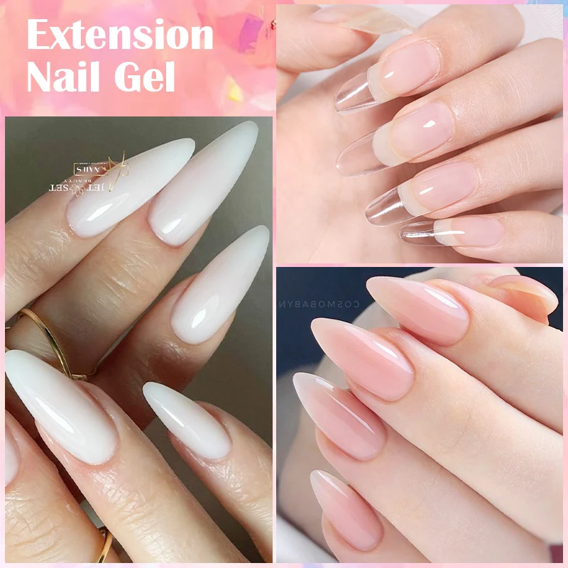 Sporting LILYCUTE 8ml Extension Nail Gel White Clear French Nail Art DIY Hard Ge - £23.41 GBP