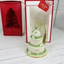 Lenox 2020 Annual Our First Christmas Together Wedding Cake Ornament White Green - £23.88 GBP