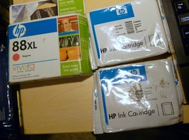 Genuine HP 88XL 88 XL 88 3 Magenta Ink Cartridges NEW - $7.92