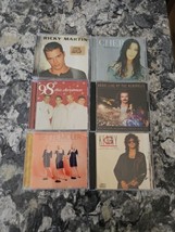 lot 6 pop easy listening CDs Ricky Martin Cher 98 Yanni Bette Midler Kenny G - £11.90 GBP