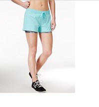 Ideology Womens 2 in 1 Shorts Size Large Color Crystal Mist - £27.69 GBP