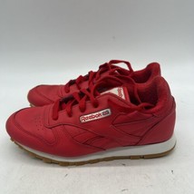 Reebok Classic Leather Men’s Athletic Sneaker Training Shoe Red Size 3 - £14.40 GBP