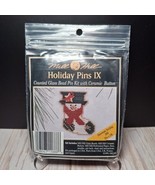 New Mill Hill Holiday Pins IX SNOWMAN STOCKING 1999 H88 Counted Bead Pin... - $26.69 CAD