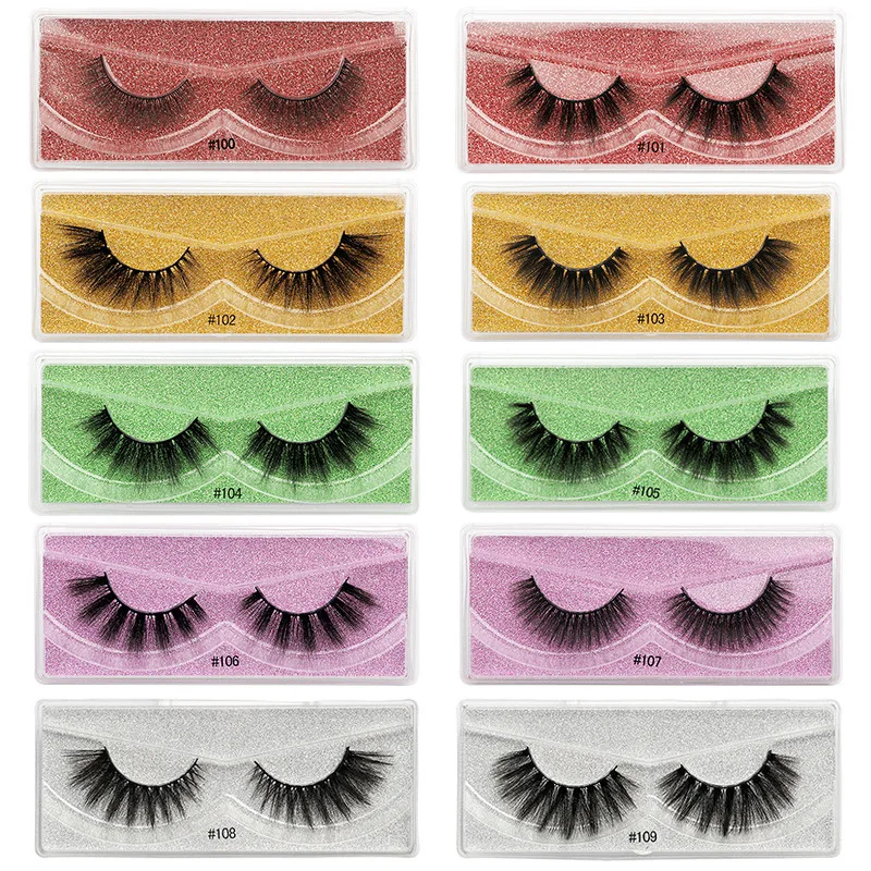 1 pair of natural eyelashes imitation mink hair thick 3d false eyelashes thumb200