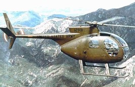 Framed 4&quot; X 6&quot; Print of a United States Army Hughes OH-6 &quot;Cayuse&quot; Helico... - $14.80