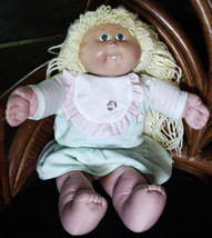 1985 Cabbage Patch Kids Green Eyes Blonde Hair One Tooth - £71.87 GBP