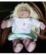 1985 Cabbage Patch Kids Green Eyes Blonde Hair One Tooth - £71.87 GBP