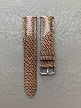 Brown Genuine Lizard Leather Watch Strap Band Custom Size 16 17 18 19 20... - $45.00