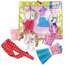 Year 2016 Barbie Fashionistas Fashion Pack CLASSIC TRENDY OUTFITS FBB79 - £31.46 GBP