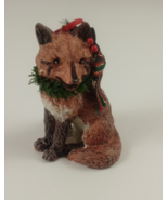 Vintage Fox Christmas Tree Ornament Resin 2.5&quot; - $110.42 MXN