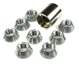 Socket + 8pc 5/16-18 Tri-Groove Tamper Proof Security Nuts Tool, Zamak5.... - $48.75