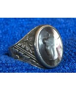 Vintage Sterling Ring Greek / Roman Intaglio Cameo Size 21mm 12+ Abalone... - €192,87 EUR
