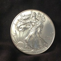  2014 American Silver Eagle Dollar Coin BU 1 oz .999 Fine Walking Liberty - £55.08 GBP