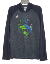 Adidas Men Climalite Seattle Sounders Hooded Raglan Sweatshirt, Dark Gray,Medium - £21.91 GBP