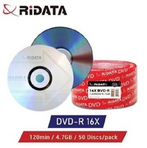RiDATA DVD-R - 16X - 120min. - 4.7GB Shrink Wrap 50 Pack Spindle - £19.14 GBP